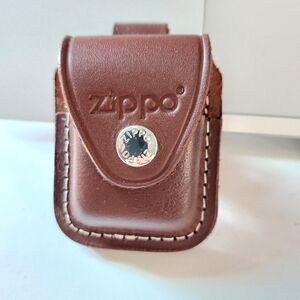 Zippo Brown Leather Belt Pouch Case